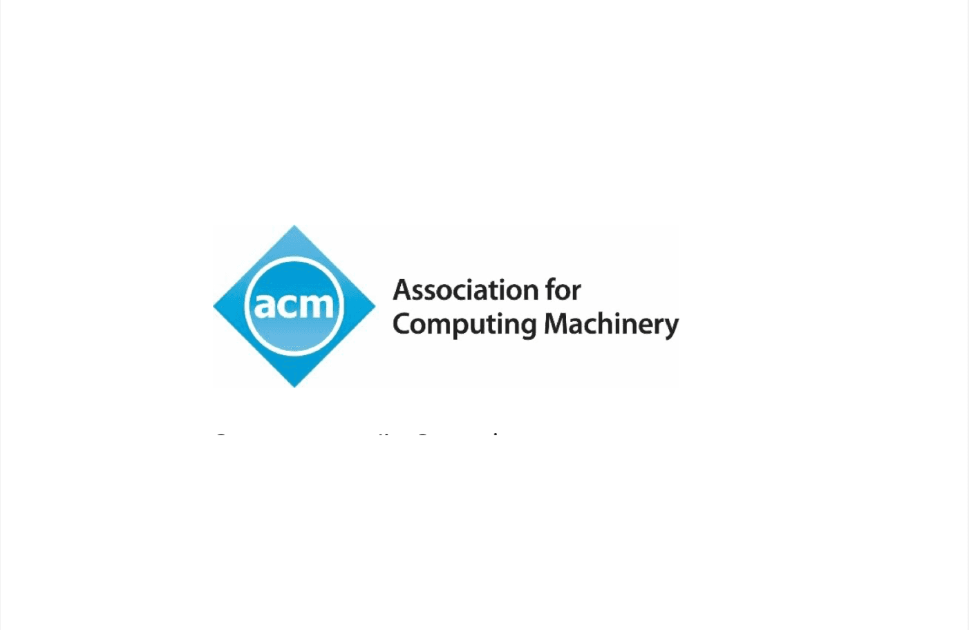 Association for Computing Machinery Member